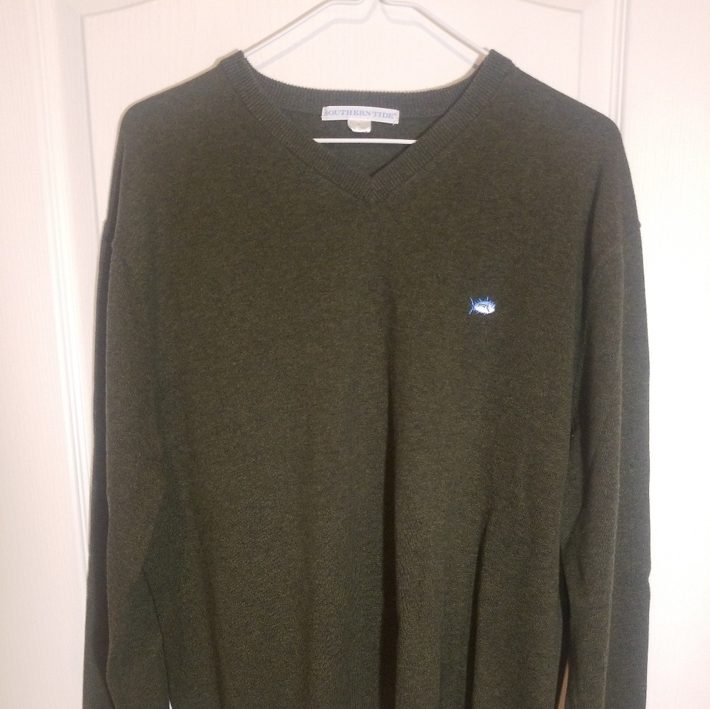 MENS SOUTHERN TIDE V NECK SWEATER SIZE M